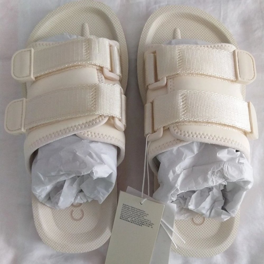 NWT COS BEIGE STRAP SLIDES
